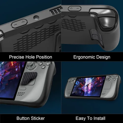 Vista 3 de Tangaroa Steam Deck Case with Kickstand Steamdeck Case Accessories, Adjustable Protective Case for Steam Deck Protector, TPU Soft Cover