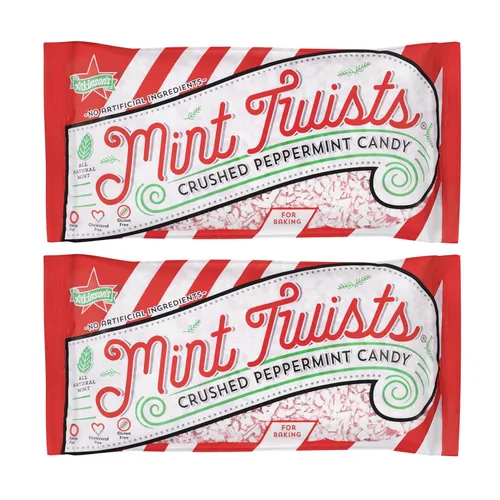 Vista 9 de Atkinson's Natural Mint Twists - Caramelo rojo y blanco de menta - Sin gluten, Kosher, vegano - Bolsa de 2 libras