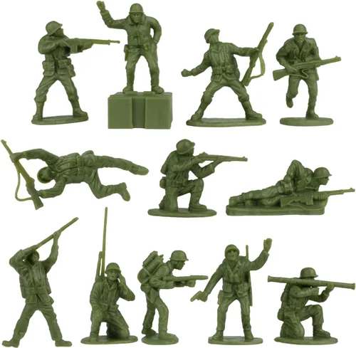 Vista 3 de BMC WW2 Iwo Jima Soldados de plástico del ejército – 32 figuras de soldados americanos y japoneses