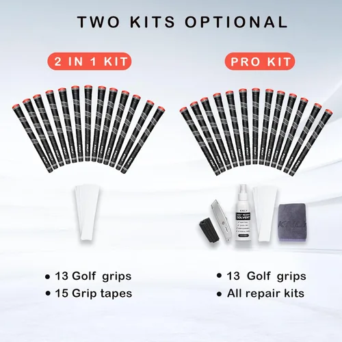 Vista 5 de KNLY Juego de 13 agarres de golf envolventes con tecnología de control de textura cóncava triangular, agarre de goma para todo tipo de clima
