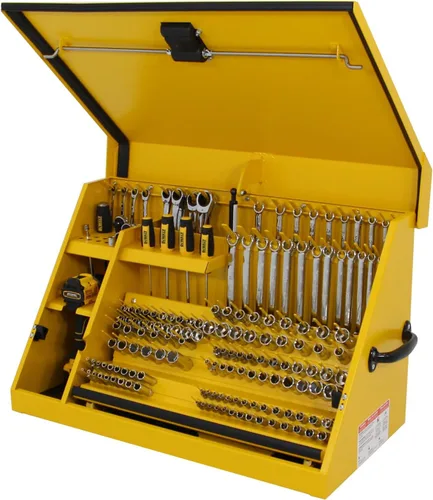 Vista 9 de DeWalt - Caja de herramientas triangular de 30 x 15 pulgadas, acero, color amarillo