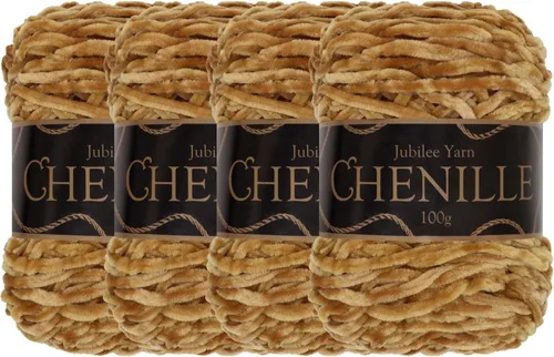 Vista 26 de JubileeYarn - Hilo de chenilla, 3.53 oz/pastel, peso peinado, circonita, terciopelo blanco, 1 pastel