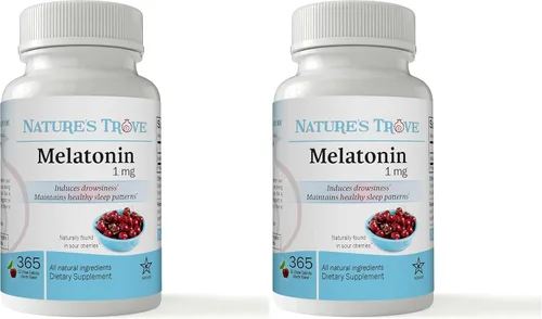 Vista 4 de Nature's Trove Melatonina 1mg 365 EZ-Chew Tabletas Sabor Cereza