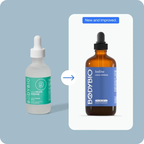 Vista 5 de BodyBio - Yodo líquido para la salud de la tiroides - Suplemento de yodo concentrado puro y de alta absorción, 2 oz
