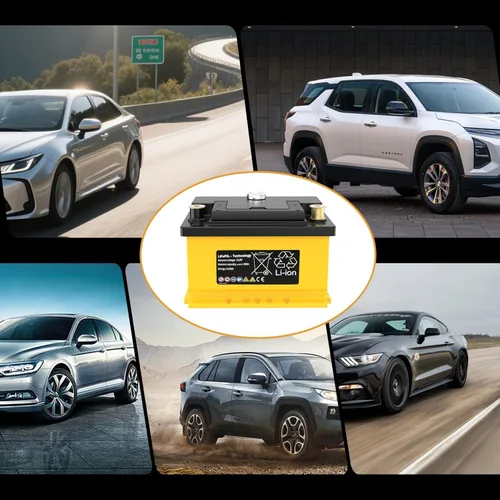 Vista 7 de Batería de litio LiFePO4 para automóvil, 12 V, 40 Ah, 660CCA, 100 RC ciclo profundo de arranque y parada de baterías de automóvil, IP66 impermeable