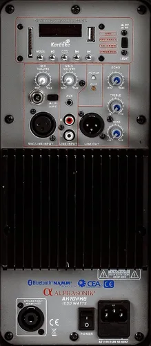 Vista 5 de Par de bocinas Alphasonik todo en uno de 8 pulgadas con potencia de 800W PRO DJ amplificados con Bluetooth