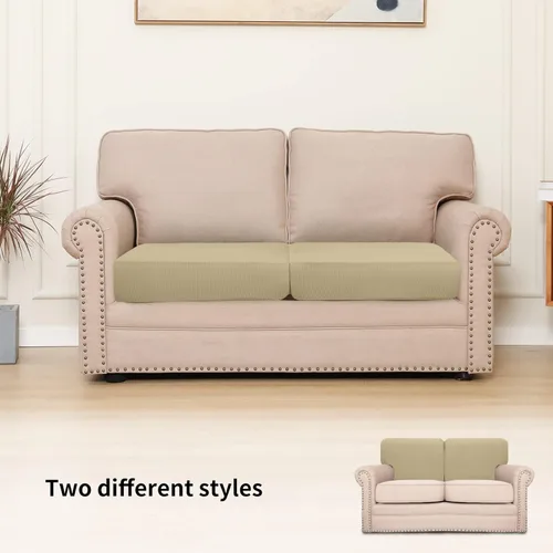 Vista 2 de Easy-Going - Funda de cojín elástica individual para sofá biplaza, sillón, funda de cojín protectora, suave, flexible con parte inferior elástica