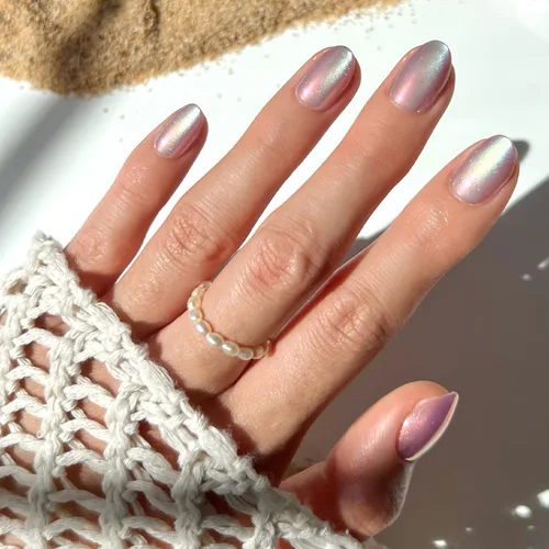 Vista 14 de Glamnetic - MaDamn Uñas postizas con punta francesa, cortas y puntiagudas en forma de almendra con acabado UV, uñas semitransparentes de calidad