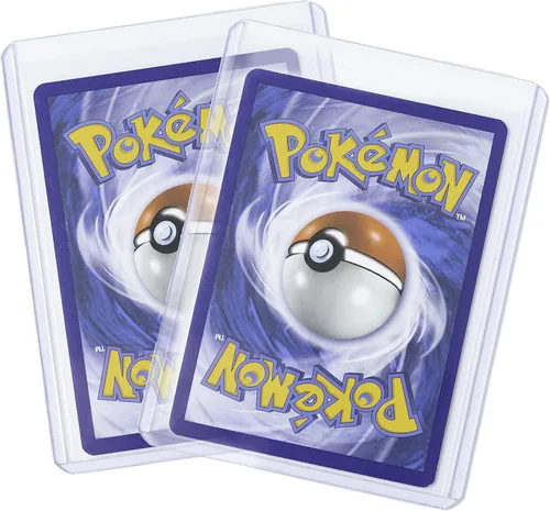 Vista 5 de 25 cargadores superiores de plástico duro, protectores de tarjetas intercambiables transparentes, fundas de Pokémon, Yugioh, béisbol, baloncesto