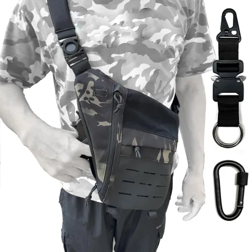 Tactical Crossbody Sling Bag for Men, Conceal Carry Gun Bag CCW Shoulder Chest Pack Valcen Personal Pocket Women