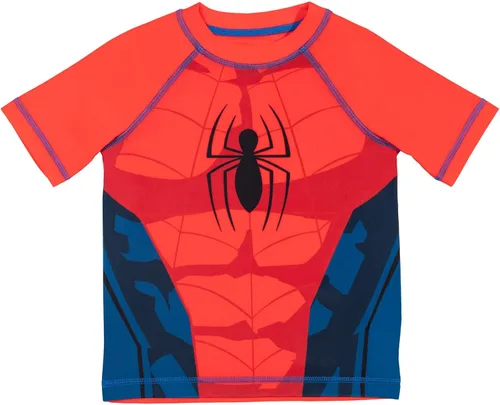Vista 3 de Marvel Spider-Man Avengers - Conjunto de traje de baño con protección UPF 50+ para niños pequeños y grandes