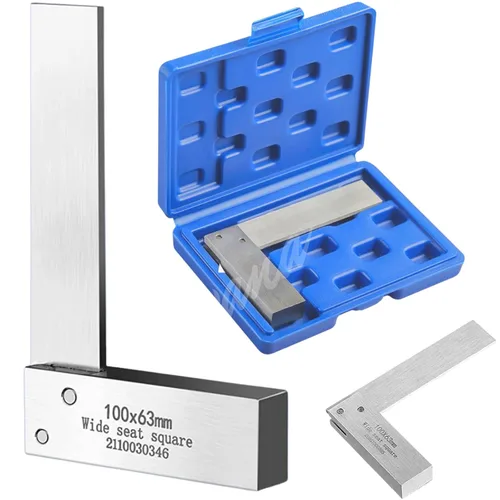 Vista 9 de Juego de Escuadras de Mecánico de 2, 3, 4, 5 Pulgadas, Atarvana Escuadras de Acero Mecánico de Alta Precisión, Acero al Carbono Endurecido, Base