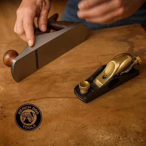 Vista 5 de Bench Dog No. 92 Plano de Hombro y Plano de Cisne - Cepillo de Mano con Piezas de Punta – Hoja de 3/4” Bordes Limpios y Agudos sin Cresta - Cepillo