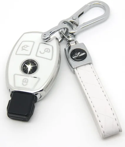 Vista 28 de Funda de llave de TPU suave avanzada es compatible con Mercedes Benz 2024-2025 E 2023-2025 SL CLE GLC 2022-2025 EQE EQS S C Series llave