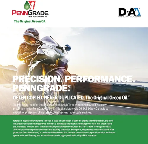 Vista 3 de PENN GRADE 1, 71566, V2 Aceite de motocicleta de 4 tiempos SAE 10W-40, 1 cuarto de galón (paquete de 12)