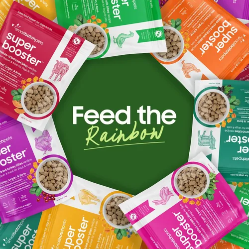 Vista 5 de smallbatch Golosinas liofilizadas para perros, aderezo de superalimento bocados de carne para perros y gatos, probióticos, ingredientes orgánicos