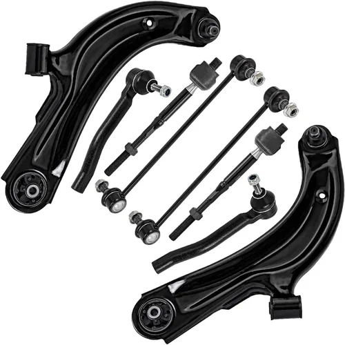 Vista 86 de Detroit Axle - Kit de ocho piezas - brazos de control de suspensión inferior delantero y trasero con juntas de bolas, extremos de barras