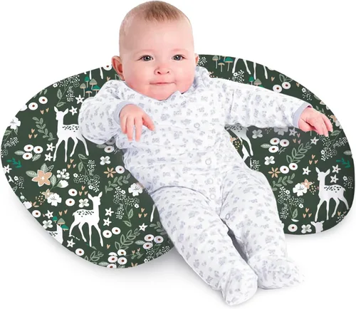 Vista 16 de Little Grape Land - Almohada de lactancia para bebés, de apoyo, alimentación con biberón, tiempo boca abajo, con funda lavable a máquina y relleno