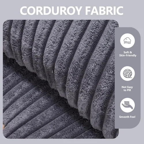 Vista 3 de Modern Minimalist Modular Sectional Sofa L-Shape Upholstered Cloud Couch with Deep Seats Right Facing Chaise for Living Room Bedroom Apartment Dark