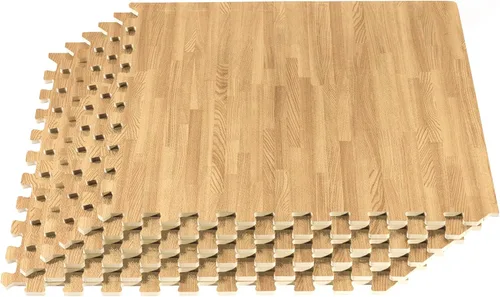 Vista 14 de Forest Floor 5/8 Inch Thick Printed Foam Tiles, Premium Wood Grain Interlocking Foam Floor Mats, Anti-Fatigue Flooring