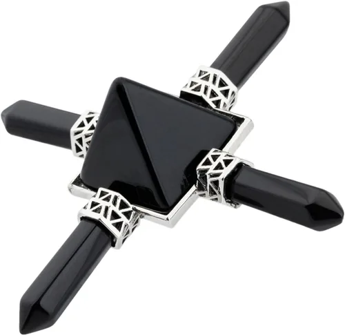 Vista 4 de Rockcloud - Pirámide generadora de energía elaborada de piedras y cristales con propiedades curativas para Reiki