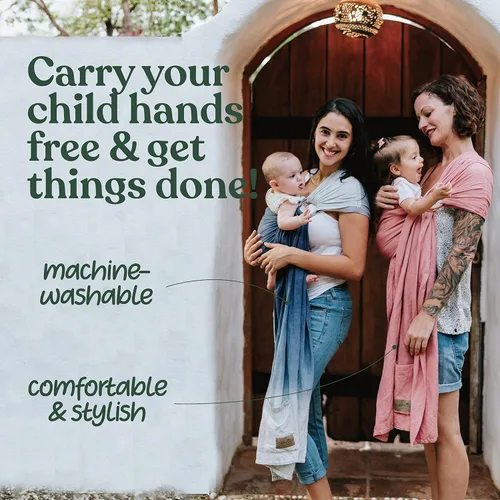 Vista 5 de Portabebés de lujo con anillo Nalakai, cabestrillo de bebé de mezcla de lino suave, envoltura para bebé, lleve a su pequeño cerca de su corazón