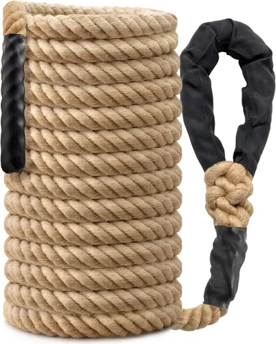 Vista 11 de Climbing Rope Gym Workout - 10FT 15FT 20FT 25FT 30FT 35FT Heavy Duty Jute Thick Ropes for Adults Strength Training Outdoor Tree Swing Indoor Home