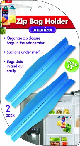 Soporte para bolsa con cremallera, el mejor truco de almacenamiento para refrigerador, ventosas para guardar bolsas debajo de los estantes del