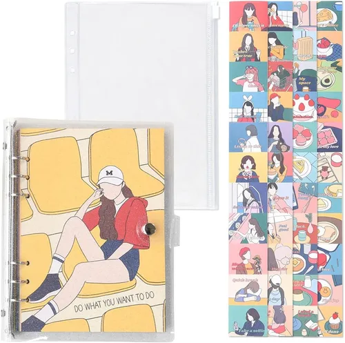 Vista 14 de Monolike A5 FALL IN NEWTRO Ver.2 Diary Set, Be full of happiness - Academic Planner Weekly & Monthly Planner with PVC Cover, Zipper bag, Sticker