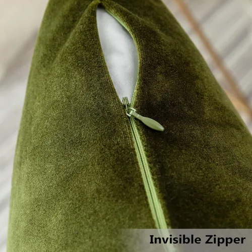 Vista 5 de Home Brilliant Funda de cojín decorativa para el hogar, en terciopelo, para sofá, silla, cama.