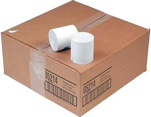 Vista 2 de PM Company 05214 Rollo de efectivo para caja registradora térmica, 3-1/8 pulgadas x 230 pies, 50/CT, blanco