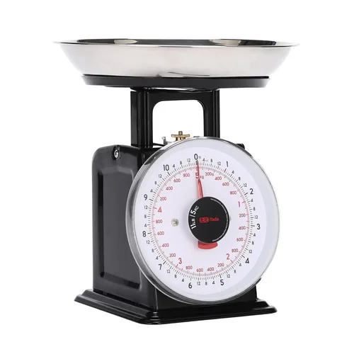 Tada Escala mecánica de alimentos de cocina analógica de 11 lb con esfera de pesaje con cuenco