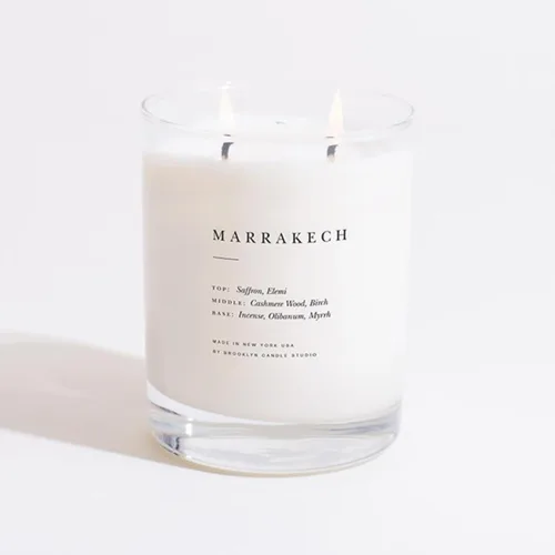 Vista 11 de Brooklyn Candle Studio Bali - Vela clásica de 2 mechas, vela perfumada de lujo, cera de soja vegana, vertida a mano en los Estados Unidos, tiempo