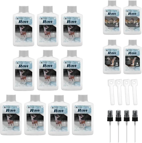 Vista 11 de RAW Frozen Scents Early Season Pro Packs – Whitetail Deer Hunting Kit with Scrape Lure, Buck Urine, Big Wicks & Sprayer Cap