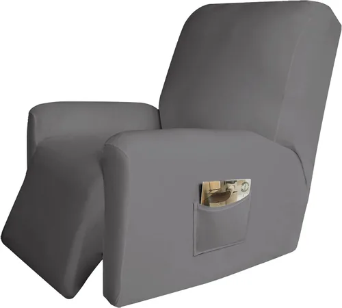 Vista 84 de Easy-Going Funda elástica de microfibra extragrande para sofá biplaza reclinable seccional, suave vellón ajustable a tu sofá de 2 cuerpos, lavable