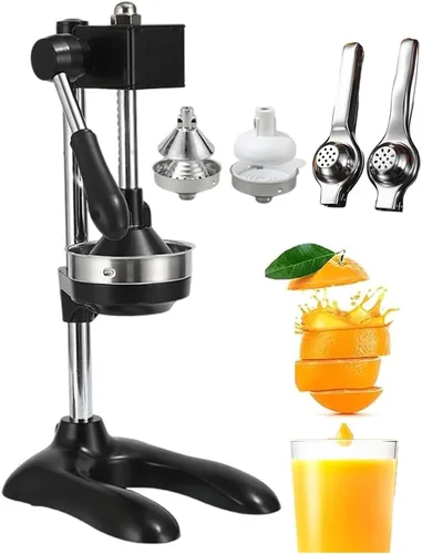 Cast Iron Citrus Juicer, Countertop Squeezer For Fresh Orange Juice Includes 2 Moulds And 2 Small Juicers Cast Iron Citrus Juicer