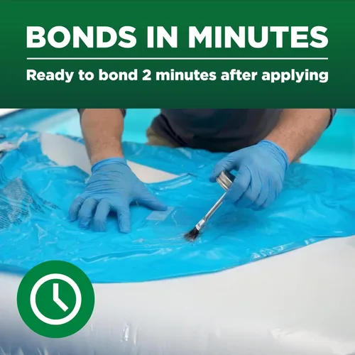 Vista 6 de HH-66 Cemento de vinilo, lata de 4 oz. - Adhesivo de vinilo, pegamento de cemento, pegamento de reparación, inflables, revestimiento de piscina