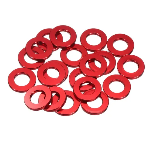 Vista 31 de uxcell 20 arandelas planas de aluminio, juntas de sello redondo M4x10x1.0.197 in, espaciadores planos para tornillos, tornillos, accesorios