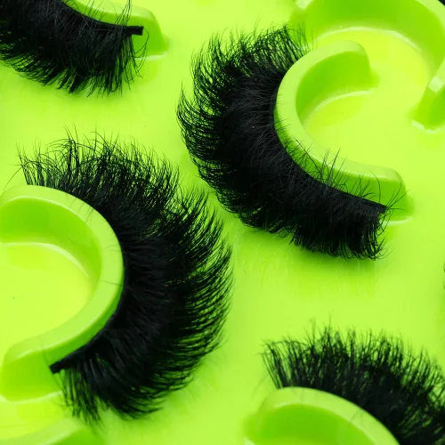 Vista 20 de HBZGTLAD Paquete de 6 pares de pestañas postizas esponjosas naturales de imitación de visón 3D (SY-07)