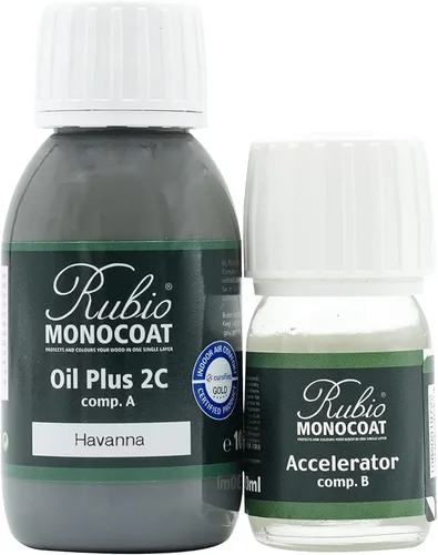 Vista 92 de Rubio Monocoat Tinte y Acabado para Madera 650 pies² - Blanco 5% Oil Plus 2C Secado Rápido, Aceite para Madera de Linaza Ecológico para Uso