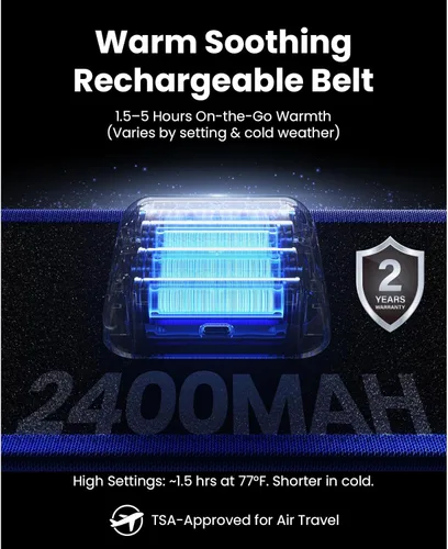 Vista 8 de BOB AND BRAD ThermoRed - Masajeador de cinturón con almohadilla térmica para soporte de espalda baja, FSA inalámbrico, calor infrarrojo cercano