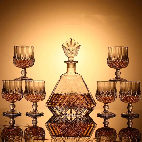 Decantadores de whisky de cristal, decantador sin plomo con tapón de vidrio, decantador de vodka para vino, decantadores para alcohol, bourbon,