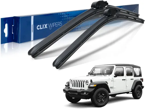 Vista 17 de Clix Wipers - Limpiaparabrisas para Jeep Wrangler & Gladiator (16 pulgadas/16 pulgadas) de carbono negro (todos los modelos Wrangler y Gladiator)