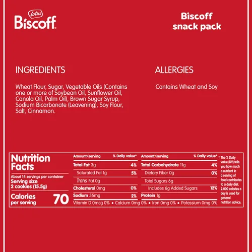 Vista 2 de Lotus Biscoff - Galletas de avión caramelizadas, paquete de dos (80 unidades), veganas