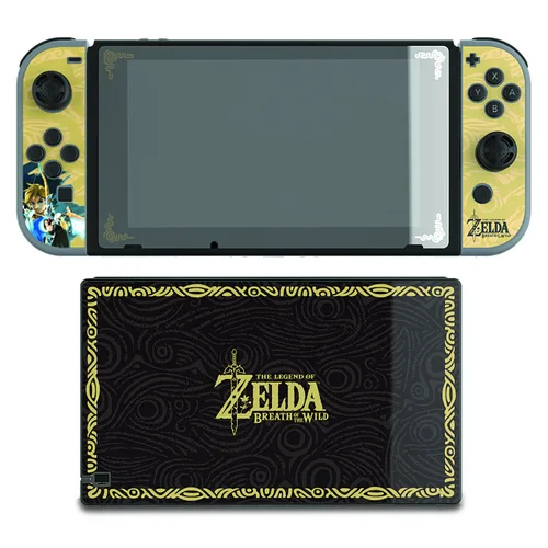 Vista 3 de PDP Gaming Zelda Collector's Edition Play and Protect Screen Protection and Skins Screen Protector, Console Skin, 2 Joy Con Skins Zelda - Nintendo
