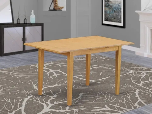 Vista 7 de East West Furniture NFT-MAH-T Norfolk - Mesa de comedor rectangular con hoja de mariposa, 32 x 54 pulgadas, caoba