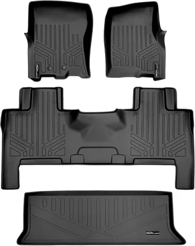 Vista 29 de MAXLINER Alfombrillas de segunda fila, color negro para Ford Expedition/Lincoln Navigator 2007-2017