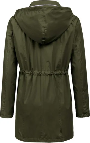 Vista 3 de Lomon - Chaqueta impermeable larga con capucha para mujer, forro cortavientos, chaqueta de viaje, S-XXL