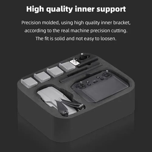 Vista 6 de Estuche de transporte duro para almacenamiento de dron para Mavic Air 2/Air 2S, drone, control remoto y funda de accesorios, bolsa protectora