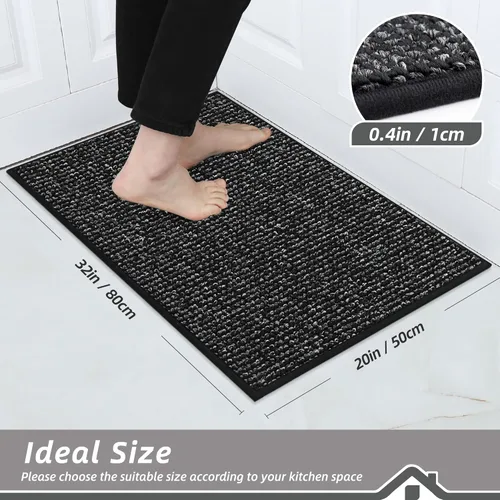 Vista 2 de BEQHAUSE Alfombras de cocina de 20 x 32 pulgadas, antideslizantes, para piso, súper absorbentes y resistentes a las manchas, lavables a máquina